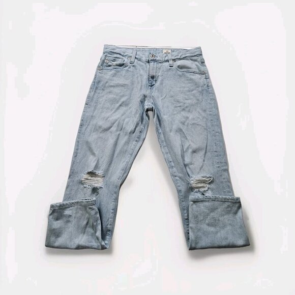 AG Adriano Goldschmied Jeans Womens 28R Blue High Rise Ex Boyfriend Slouchy Slim - Picture 7 of 16